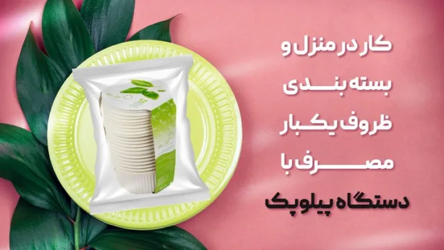 بسته بندی ظروف یکبار مصرف و کار در منزل