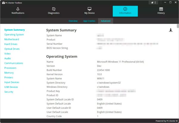 PC-Doctor Toolbox