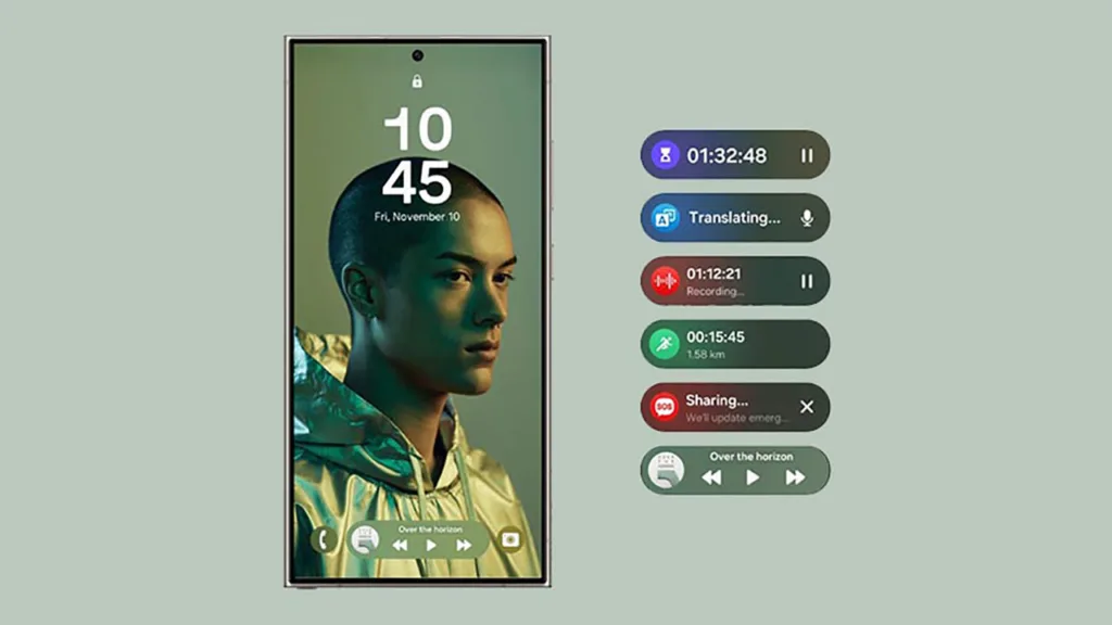 نوار Now Bar در One UI 7