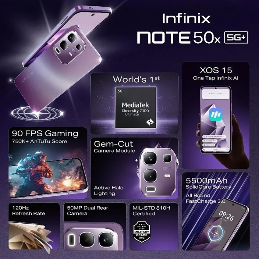 اینفینیکس نوت 50x