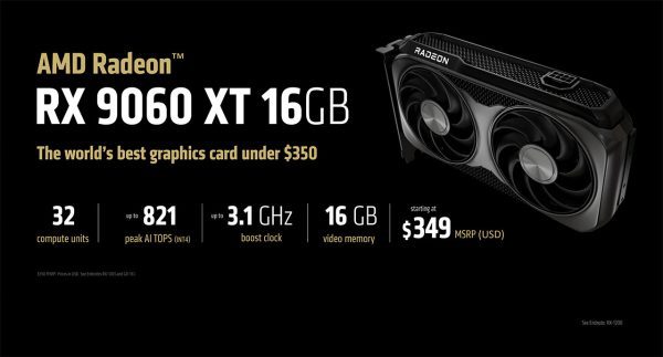 کارت گرافیک AMD Radeon RX 9060 XT معرفی شد؛ رقیب مستقیم RTX 5060 Ti