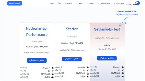 سرور مجازی هلند ارزان
