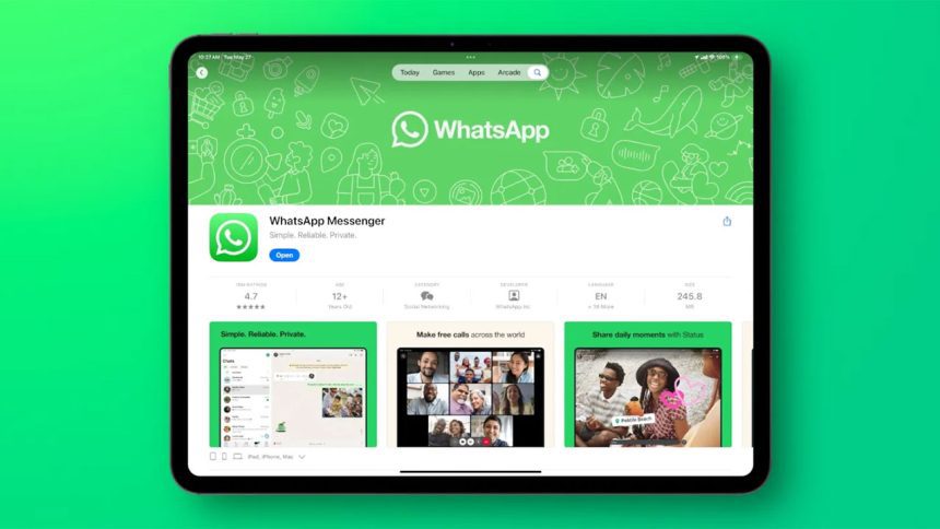 واتساپ برای آیپد