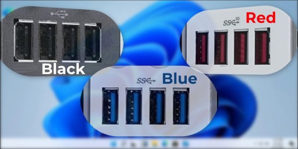 پورت USB قرمز