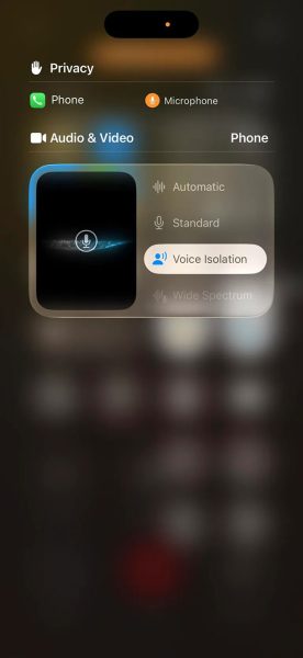 ویژگی Voice Isolation آیفون