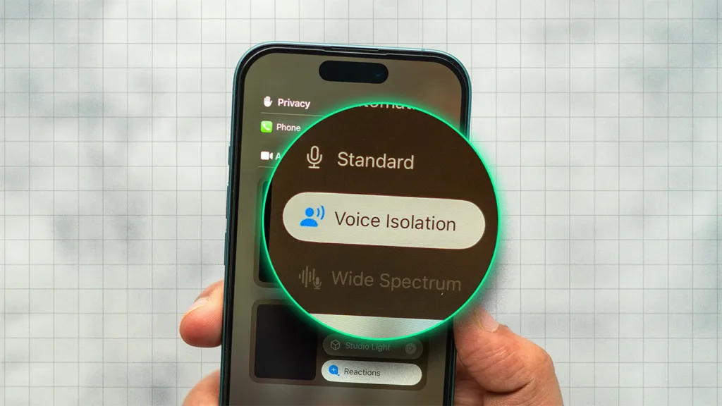 ویژگی Voice Isolation آیفون
