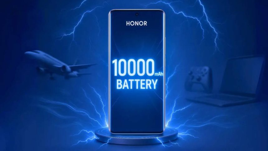 گوشی آنر با باتری 10000 میلی آمپر ساعتی
