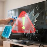 تمیز کردن صفحه تلویزیون