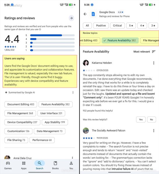 خلاصه نظرات در پلی استور با هوش مصنوعی؛ پایانی بر جستجوی دستی خسته کننده خلاصه نظرات در پلی استور با هوش مصنوعی