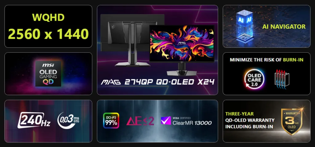 مانیتور گیمینگ MSI MAG 274QP X24