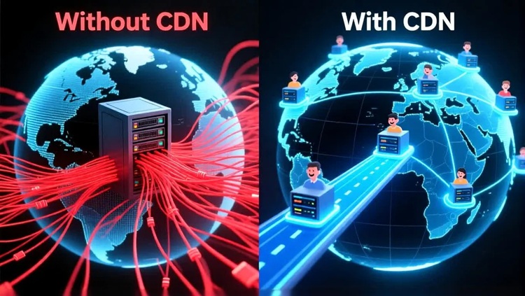 تاثیر CDN روی سرعت سایت