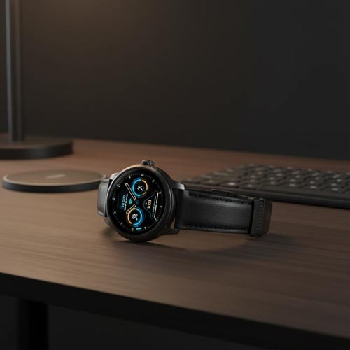 بررسی ساعتهای هوشمند Mibro؛ آیا انتخاب مناسبی در سال 1404 هستند؟ ساعت هوشمند میبرو با طراحی مینیمال روی میز کار مدرن