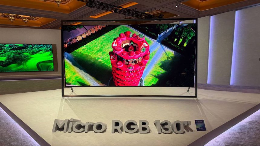 اولین تلویزیون 130 اینچی Micro RGB جهان