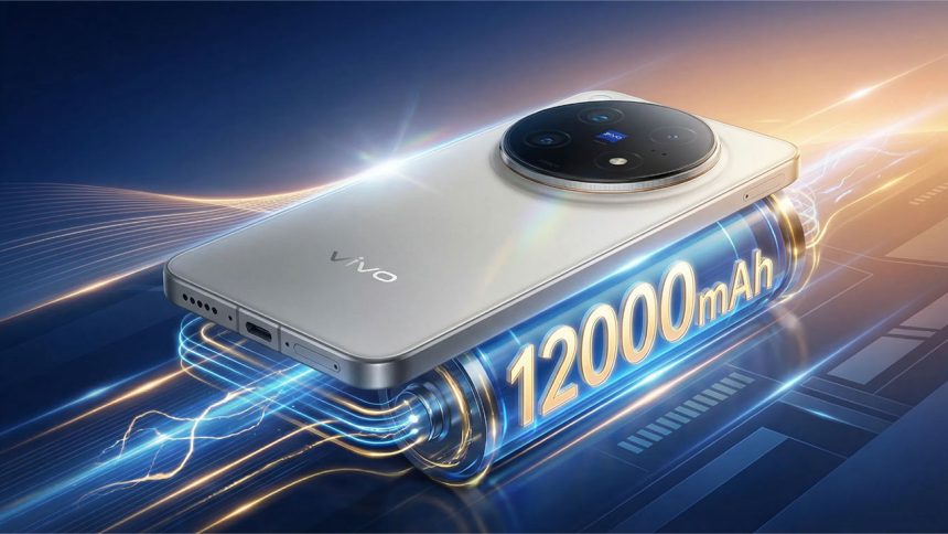 گوشی ویوو با باتری 12000 میلی آمپری