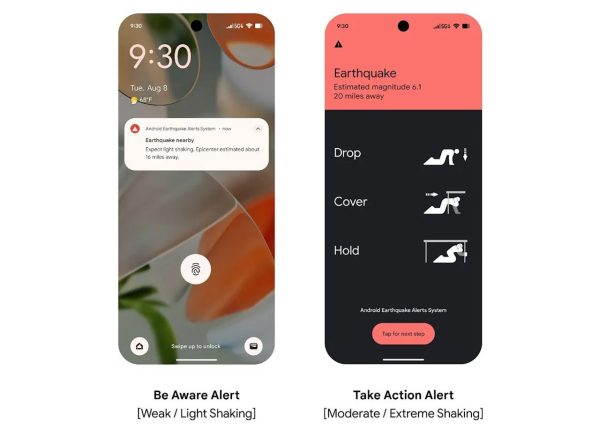 هشدار زلزله در Wear OS