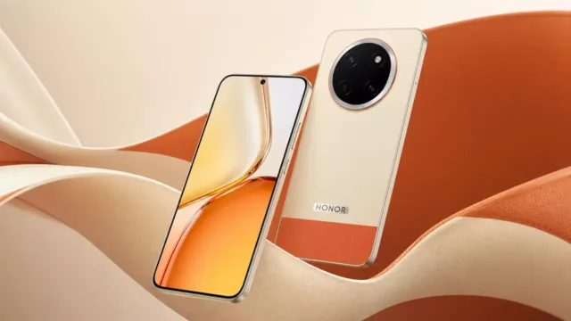تصویر گوشی آنر X80 پرو مکس با نمایشگر بسیار روشن و طراحی مدرن در کنار نماد باتری قدرتمند ۱۱۰۰۰ میلی‌آمپری