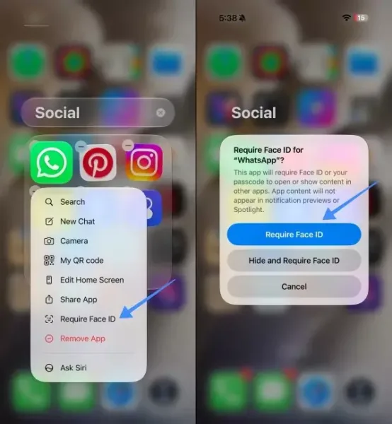 قفل برنامه آیفون