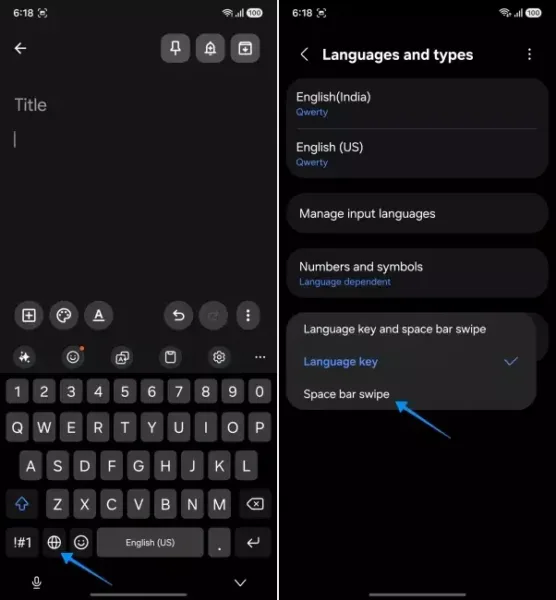 تغییر زبان کیبورد اندروید