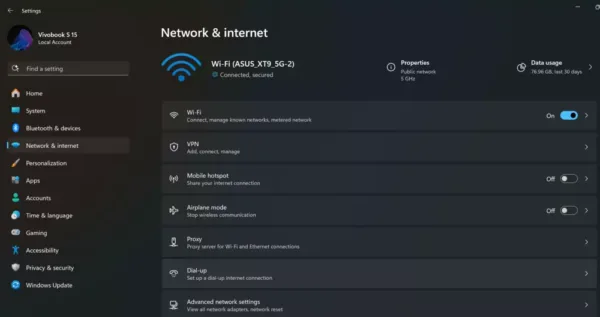 بازنشانی تنظیمات شبکه در ویندوز 11