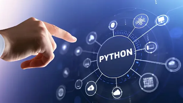 نمای انتزاعی از کدنویسی پایتون و جنگو در کنار نمادهای امنیت سایبری و توسعه وب مدرن