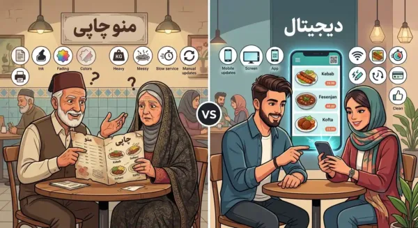 سیستم منوی دیجیتال هوشمند رستوران با Qr Code