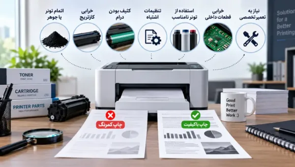 دلایل چاپ کم رمگ پرینتر