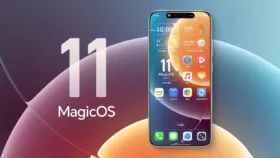 نمایی از گوشی آنر با رابط MagicOS 11 و اشاره به فهرست دستگاه‌های دریافت‌کننده اندروید 17 نمایی از گوشی آنر با رابط MagicOS 11 و اشاره به فهرست دستگاه‌های دریافت